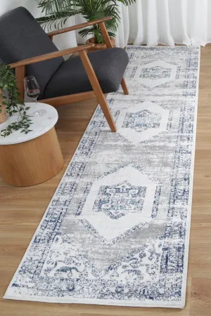 Estve Navy Cream Ancient Rug by Wild Yarn, a Contemporary Rugs for sale on Style Sourcebook