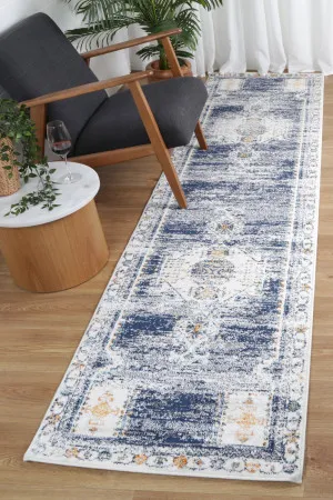 Providence Dark Blue Cream Rug by Wild Yarn, a Contemporary Rugs for sale on Style Sourcebook
