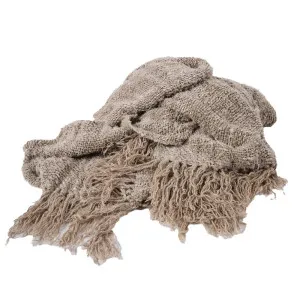 Wabi Throw - 100% Recycled Linen, Natural by Eadie Lifestyle, a Throws for sale on Style Sourcebook