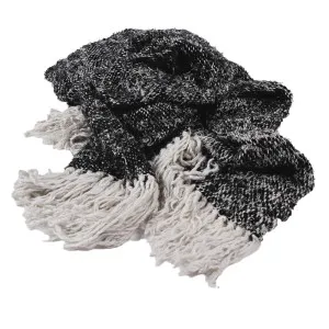 Wabi Throw - 100% Recycled Linen, Black by Eadie Lifestyle, a Throws for sale on Style Sourcebook