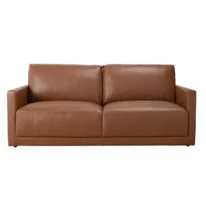 Haven Tan Leather Sofa - 2.5 Seater by James Lane, a Sofas for sale on Style Sourcebook