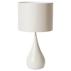 Trinity Metal Base Table Lamp, Beige by Elme Living, a Table & Bedside Lamps for sale on Style Sourcebook