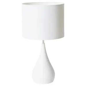 Trinity Metal Base Table Lamp, White by Elme Living, a Table & Bedside Lamps for sale on Style Sourcebook