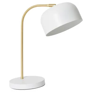 Londyn Metal Desk Lamp, White by Elme Living, a Desk Lamps for sale on Style Sourcebook