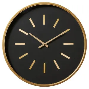 Fletcher Metal Frame Round Wall Clock, 60cm by Elme Living, a Clocks for sale on Style Sourcebook