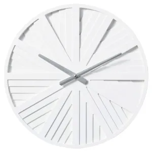 Jayanta Metal Round Wall Clock, 40cm, White by Elme Living, a Clocks for sale on Style Sourcebook