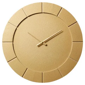 Dakari Metal Round Wall Wall Clock, 60cm, Gold by Elme Living, a Clocks for sale on Style Sourcebook