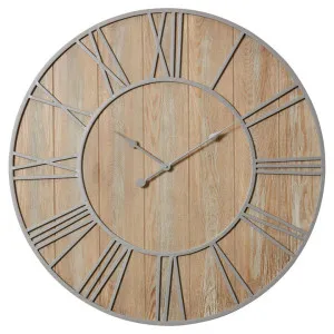 Daxton Metal Frame Round Wall Clock, 90cm by Elme Living, a Clocks for sale on Style Sourcebook