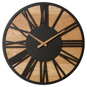 Bennet Metal Frame Round Wall Clock, 60cm by Elme Living, a Clocks for sale on Style Sourcebook