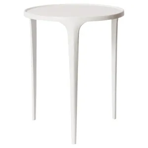 Azure Metal Round Side Table, Large, White by Elme Living, a Side Table for sale on Style Sourcebook