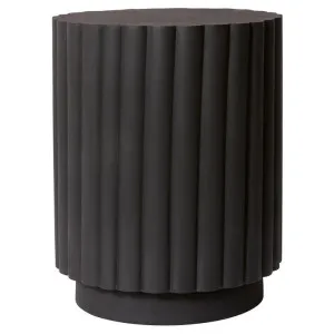 Glenn Iron Round Side Table, Black by Elme Living, a Side Table for sale on Style Sourcebook