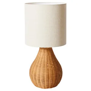 Willoe Rattan Base Table Lamp by Elme Living, a Table & Bedside Lamps for sale on Style Sourcebook