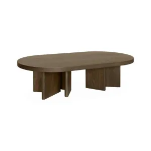 Roshan 1.3m Pill Shape Coffee Table - Caramel Oak by Interior Secrets - AfterPay Available by Interior Secrets, a Coffee Table for sale on Style Sourcebook