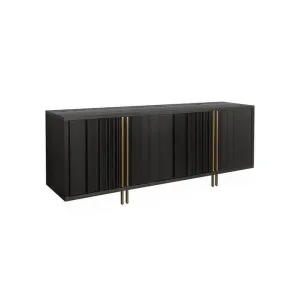 Roshan 2m Buffet Unit - Textured Espresso Black by Interior Secrets - AfterPay Available by Interior Secrets, a Sideboards, Buffets & Trolleys for sale on Style Sourcebook