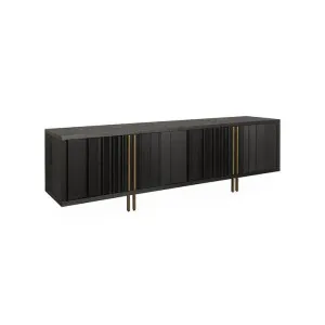 Roshan 2m TV Entertainment Unit - Textured Espresso Black by Interior Secrets - AfterPay Available by Interior Secrets, a Entertainment Units & TV Stands for sale on Style Sourcebook