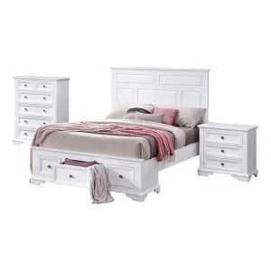 Quorix Wooden 4 Piece Bedroom Suite with Tallboy, King by Woodland Furniture, a Bedroom Sets & Suites for sale on Style Sourcebook
