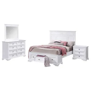 Quorix Wooden 5 Piece Bedroom Suite with Dresser & Mirror, King by Woodland Furniture, a Bedroom Sets & Suites for sale on Style Sourcebook