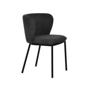 Chloe Fabric Dining Chair -  Charcoal Grey (Set of 2) by Calibre Furniture, a Dining Chairs for sale on Style Sourcebook