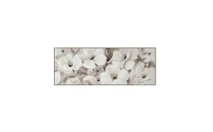 Gertrude Flower Wall Art Canvas 50cm x 150cm by Luxe Mirrors, a Artwork & Wall Decor for sale on Style Sourcebook