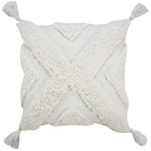 Fallon Cushion White - 50cm x 50cm by James Lane, a Cushions, Decorative Pillows for sale on Style Sourcebook