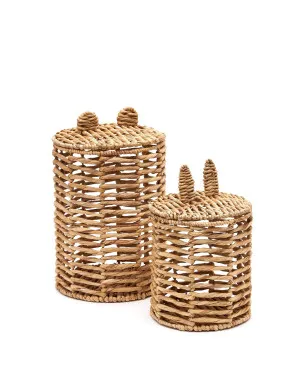 Venezia set of 2 natural fibre children's baskets 40cm / 50cm by Kave Home, a Kids & Nursery Decor for sale on Style Sourcebook