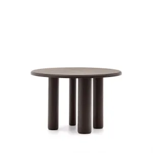 Mailen round table in ash wood veneer with dark finish, Ø 120 cm by Kave Home, a Dining Tables for sale on Style Sourcebook