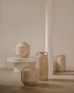 Meja beige papier-mâché vase 38 cm by Kave Home, a Vases & Jars for sale on Style Sourcebook