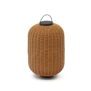 Saranella large portable table lamp in brown polyrattan by Kave Home, a Outdoor Lighting for sale on Style Sourcebook