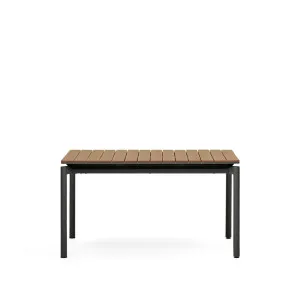 Canyelles extendable outdoor table, plastic lumber & matte black aluminium, 140 (200) x 90 cm by Kave Home, a Tables for sale on Style Sourcebook