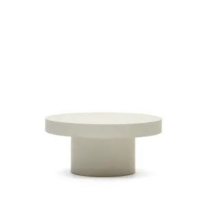 Aiguablava round coffee table in white cement, Ø 90 cm by Kave Home, a Tables for sale on Style Sourcebook