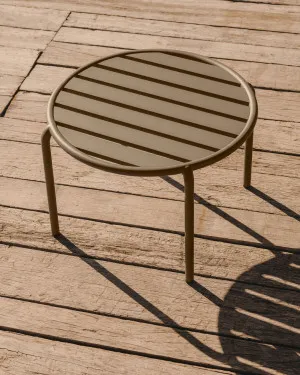 Joncols outdoor aluminium side table with powder coated green finish, Ø 60 cm by Kave Home, a Tables for sale on Style Sourcebook