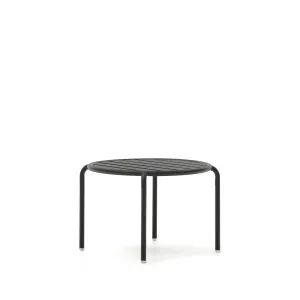 Joncols aluminium side table in powder coated grey finish, Ø 60 cm by Kave Home, a Tables for sale on Style Sourcebook