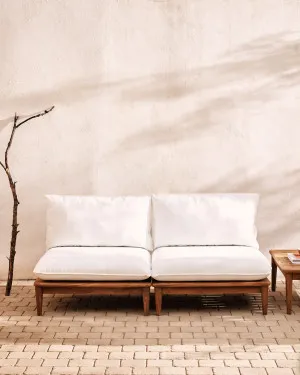 Portitxol set of 2 modular armchairs in solid teak by Kave Home, a Outdoor Sofas for sale on Style Sourcebook