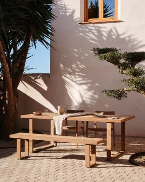 Canadell 100% outdoor solid recycled teak table, 220 x 100 cm by Kave Home, a Tables for sale on Style Sourcebook