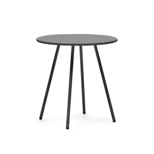 Montjoi round outdoor table in steel with a grey finish, Ø 70 cm by Kave Home, a Tables for sale on Style Sourcebook
