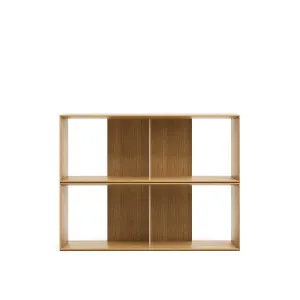 Litto set of 2 modular shelving units in oak wood veneer, 101 x 76 cm by Kave Home, a Cabinets, Chests for sale on Style Sourcebook