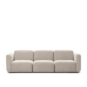 Neom 3 seater modular sofa in beige, 263 cm by Kave Home, a Sofas for sale on Style Sourcebook