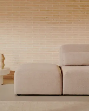Neom end pouffe in beige, 75 x 89 cm by Kave Home, a Sofas for sale on Style Sourcebook