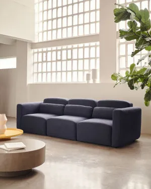 Neom 3 seater modular sofa in blue, 263 cm by Kave Home, a Sofas for sale on Style Sourcebook