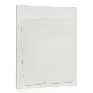 Rodes abstract textured canvas in white, 80 x 100 cm by Kave Home, a Painted Canvases for sale on Style Sourcebook