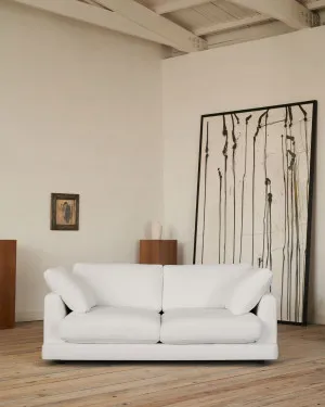 Gala 3 seater sofa in white, 210 cm by Kave Home, a Sofas for sale on Style Sourcebook