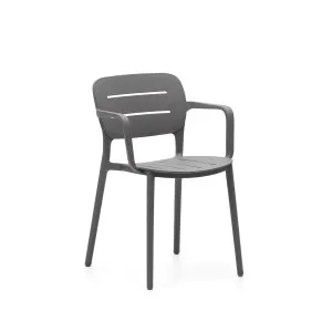 Morella stackable garden chair in grey by Kave Home, a Outdoor Chairs for sale on Style Sourcebook