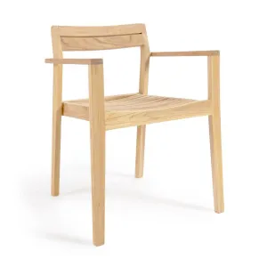 Victoire stackable solid teak outdoor chair by Kave Home, a Outdoor Chairs for sale on Style Sourcebook