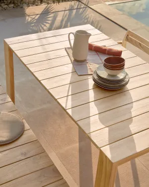 Victoire solid teak outdoor table 240 x 110 cm by Kave Home, a Tables for sale on Style Sourcebook