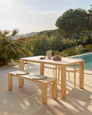 Victoire solid teak outdoor table 200 x 100 cm by Kave Home, a Tables for sale on Style Sourcebook