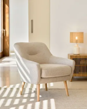 Candela armchair in beige by Kave Home, a Chairs for sale on Style Sourcebook