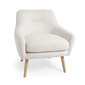 Candela armchair in white micro bouclé by Kave Home, a Chairs for sale on Style Sourcebook