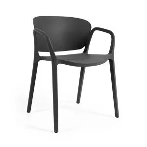 Ania stackable black garden chair by Kave Home, a Outdoor Chairs for sale on Style Sourcebook