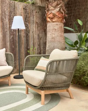 Catalina armchair made with green rope and FSC solid acacia wood by Kave Home, a Outdoor Chairs for sale on Style Sourcebook