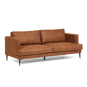 Tanya 2 seater sofa upholstered in light brown, 183 cm by Kave Home, a Sofas for sale on Style Sourcebook